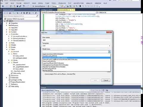 Working with object and list object in MVC