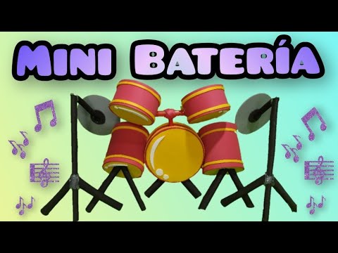 Batería en Fomi - Instrumento Musical - #diy #manualidades