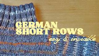 GERMAN SHORT ROWS TUTORIAL by FÖZZ STUDIO | quick, easy, & invisible - GSR knitting tutorial