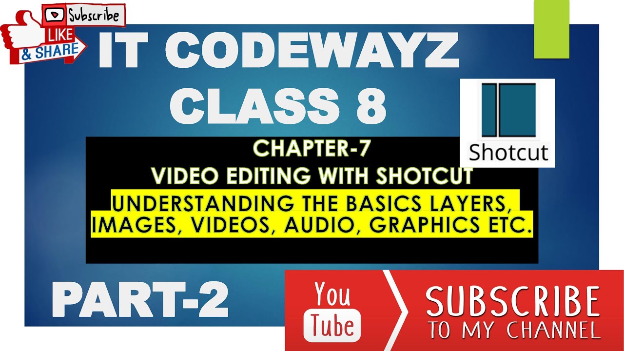 IT CODEWAYZ CHAPTER 7 VIDEO EDITING WITH SHOTCUT PART 2 BASIC CONCEPTS ...