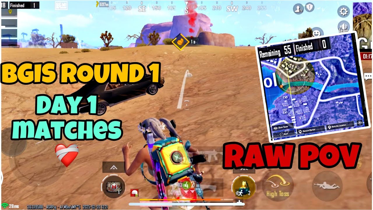 BGIS 2025 ROUND 1 DAY 1 MATCHES 🇮🇳 ️ POV | GROUP 43 | BAD DAY ️‍🩹 # ...