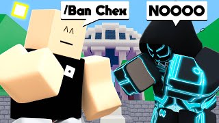 I PRETENDED To Be A DEV And BAN My BROTHER.. (Roblox Bedwars)