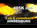 X Hindenburg - INCREDIBLE 3V6 COMEBACK - World of Warships