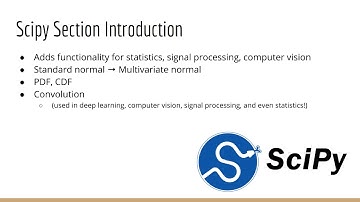 Scipy Section Intro (Deep Learning Prerequisites: The Numpy Stack in Python V2)