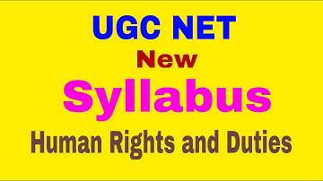 UGC NET Exam Syllabus – Human Rights and Duties