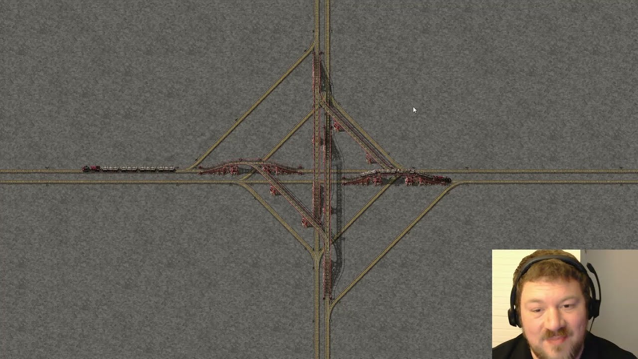 Efficient Train Intersection - Factorio Space Age - YouTube