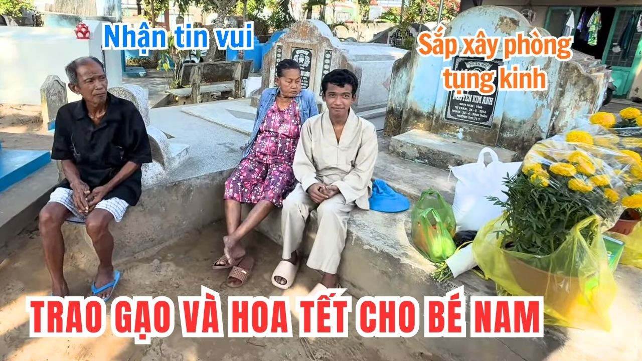 Trao Gạo Và Quà Tết Cho Bé Nam. Nhận Tin Vui Từ Mạnh Thường Quân Sắp Đủ Tiền Xây Phòng Tụng Kinh