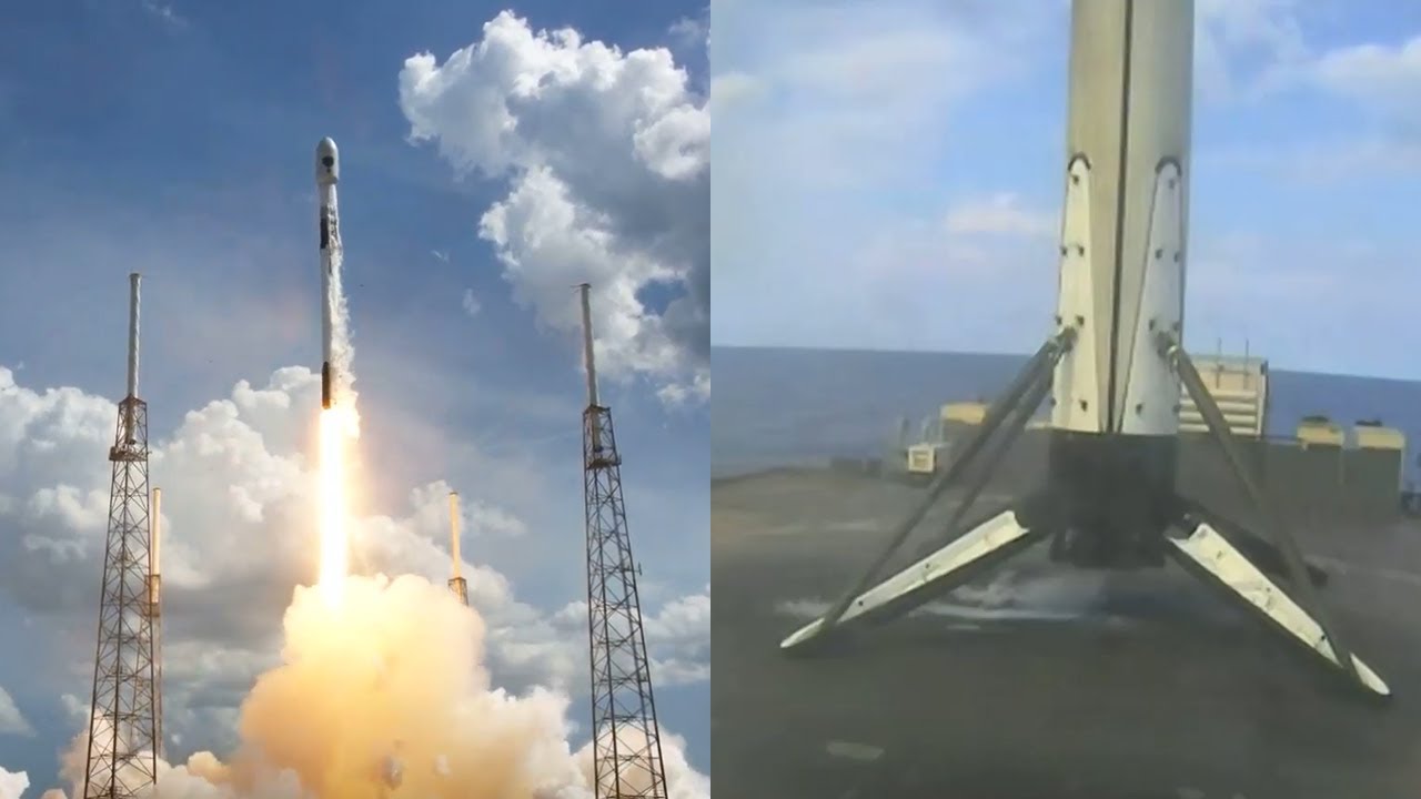 Falcon 9 launches GPS III SV03 & Falcon 9 first stage landing