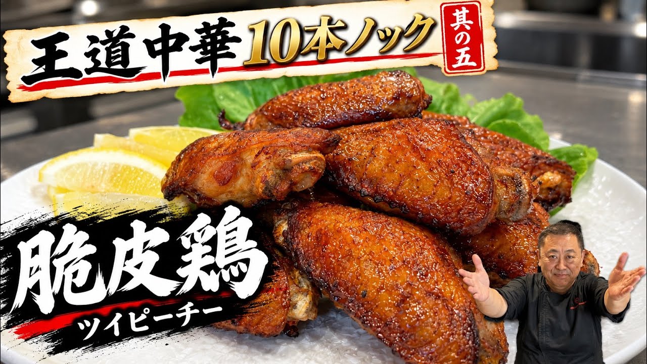 【衣なしでパリパリ】プロが教える手羽先で本格中華「ツイピーチー(脆皮鶏)」の作り方