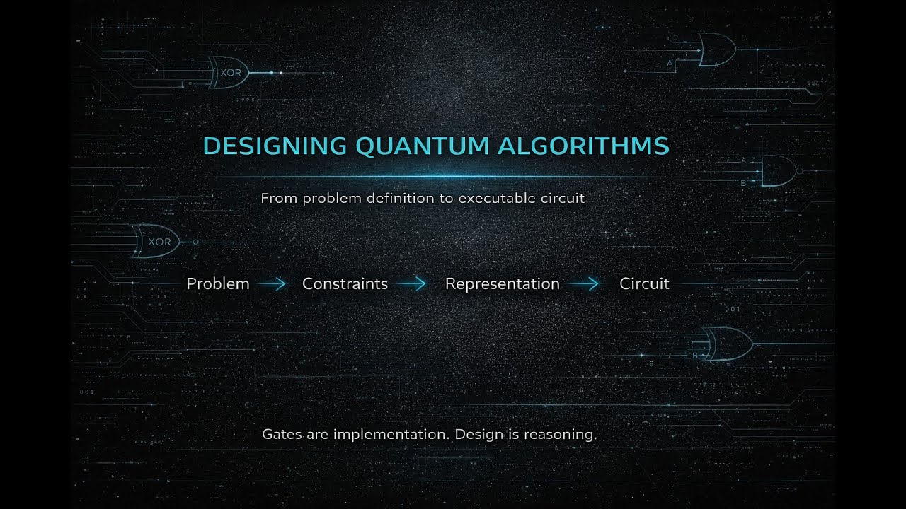 Video 31: Designing Quantum Algorithms (Part 1) - From Problem to ...