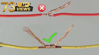 Awesome Idea! How to Twist Electric Wire Together || Properly Joint Electrical Wire || Part 1