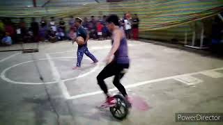 One wheel bike circus