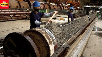 Ultra-High-Strength Concrete Pile Manufacturing Process | @tip5s
