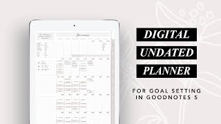 Undated Digital Planner | Best goal setting planner for beginners | Digital planning for beginners