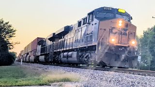 Northbound CSX I142 intermodal and two autoracks on track two 
