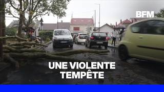 Rain, gusts, fallen trees: stunning footage of the storms in the Paris region