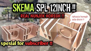 UKURAN SKEMA BOX SPL 12INCH HOREGH !!