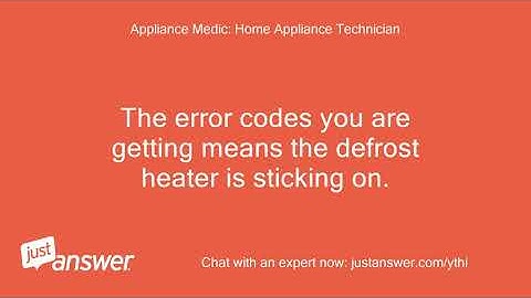 I repetedly get error code EC 24 and EC 40 on my subzero 736