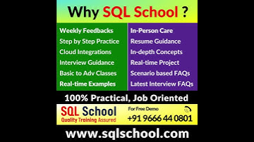 #MS SQL & TSQL  #Training from #sqlschool