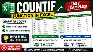 COUNTIF Function in Excel Explained | Beginner to Pro Tutorial