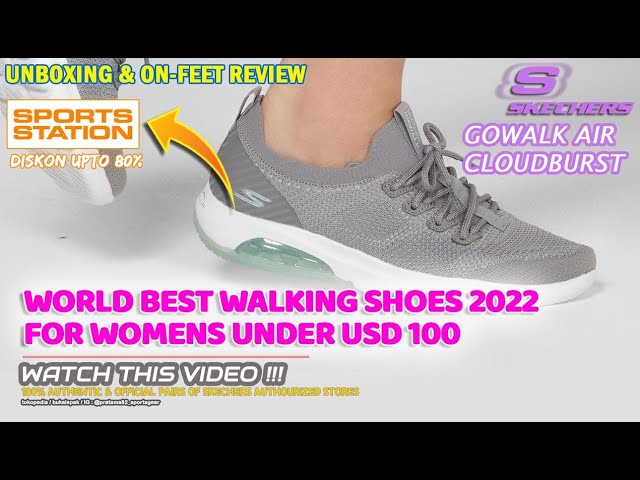 Unboxing & review on feet SKECHERS GO WALK AIR CLOUDBURST WOMENS CASUAL SHOES ORIGINAL ASLI)