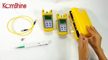 How to use KOMSHINE Optical Power Meter and Optical Light Source to test the fiber optic loss