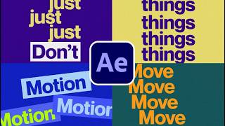 Text Animation Masterclass in After Effects: Simple Techniques