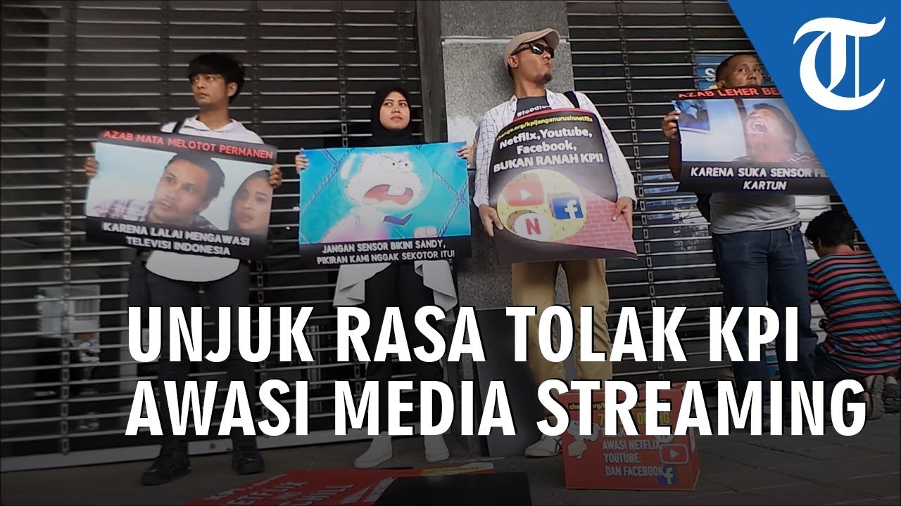 Belasan Pemerhati Medsos Gelar Unjuk Rasa Tolak KPI Awasi Media Streaming