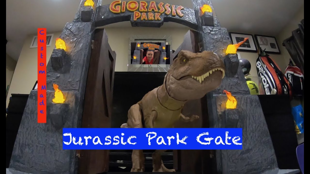 Our Jurassic Park Gate! Custom Made GIORASSIC PARK GATE