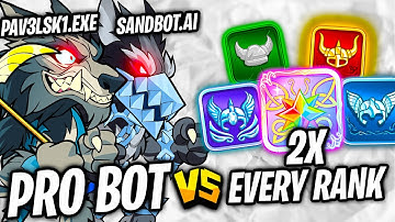 2 Pro Bots vs 2x EVERY Rank in Brawlhalla, WHO CAN WIN