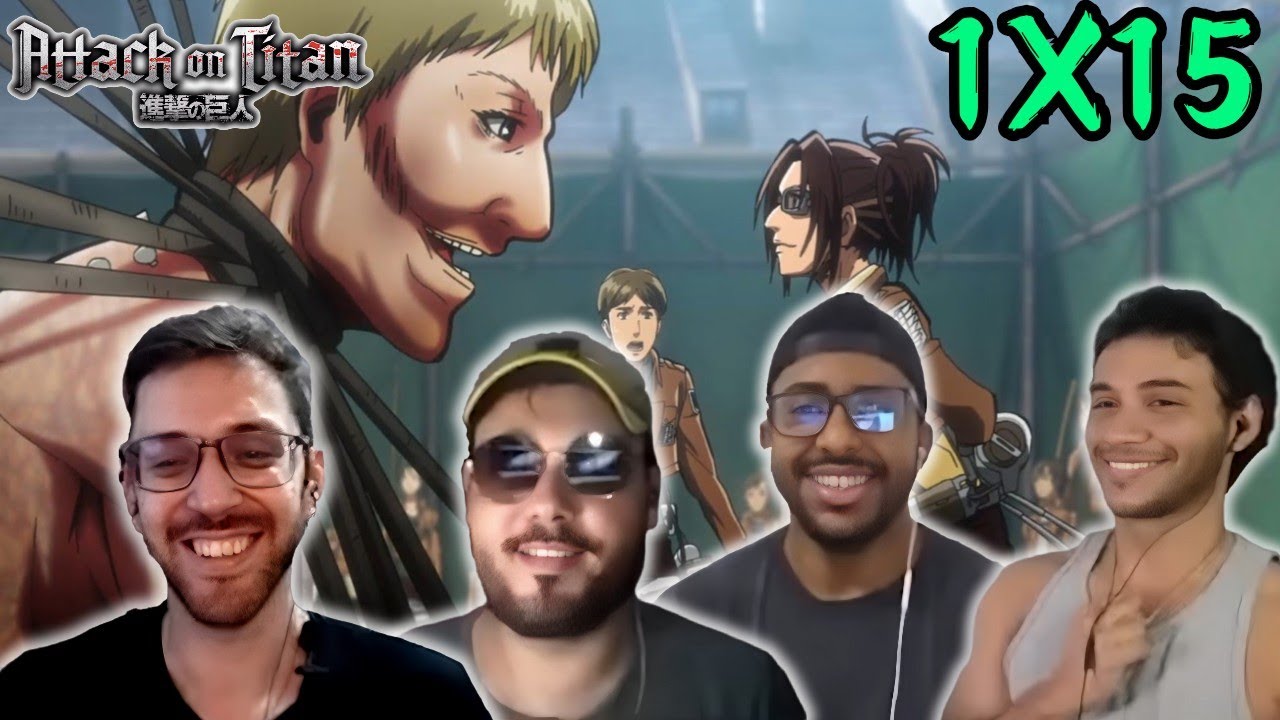 React Attack on Titan 1x15 / essa HANGE é muito doida 🤣🤣🤣