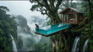 I Built a Deadly Glass Pool 1,000ft Above the Jungle! (ASMR)