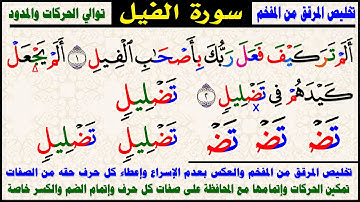 تعليم الضاد الساكنة (تضليل) وتخليص المرقق من المفخم سورة الفيل