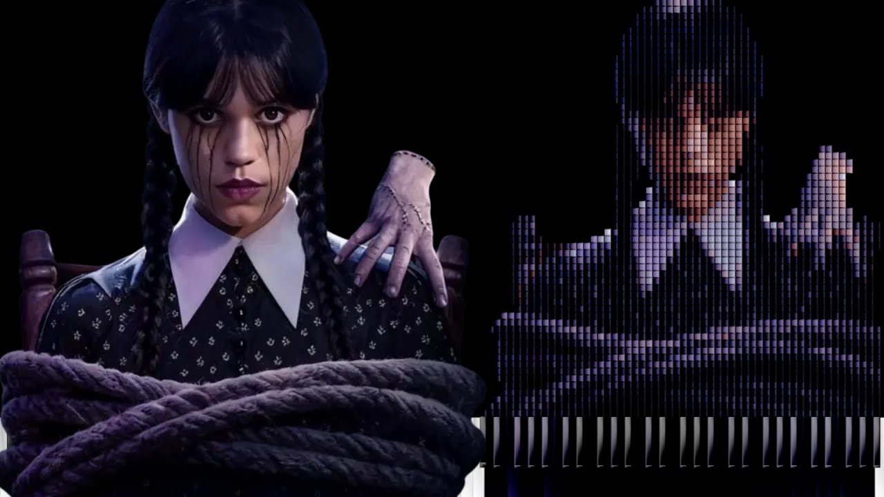 Zombie (Wednesday Season 2 OST) | Piano Tutorial & MIDI Art Animation 🎹 