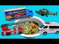 はたらくくるま 救急車と消防車ヘリコプターのお風呂屋さんにGO！Fire engine, ambulance and helicopter bathhouse