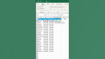 Calculate working hour in Excel formula #excel #excelshortcuts #exceltips #exceltricks