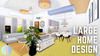STUNNING WHITE AND GRAY MODERN INTERIOR DESIGN (LARGE HOME) | ROBLOX Restaurant Tycoon 2