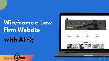 Wireframe a Law Firm Website with AI under 2 Minutes | MockFlow Genius AI