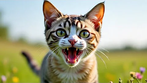 Video 11725031: devon rex, cat sounds angry