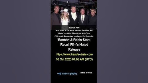 Batman & Robin Stars Recall Film