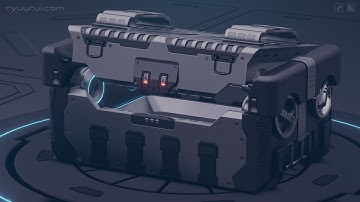 Hard surface modelling in blender  / scifi crate / hardops / boxcutter / machin3 addons / timelapse
