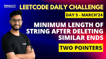 Minimum Length of String After Deleting Similar Ends | Two Pointers | LeetCode Daily Challenge