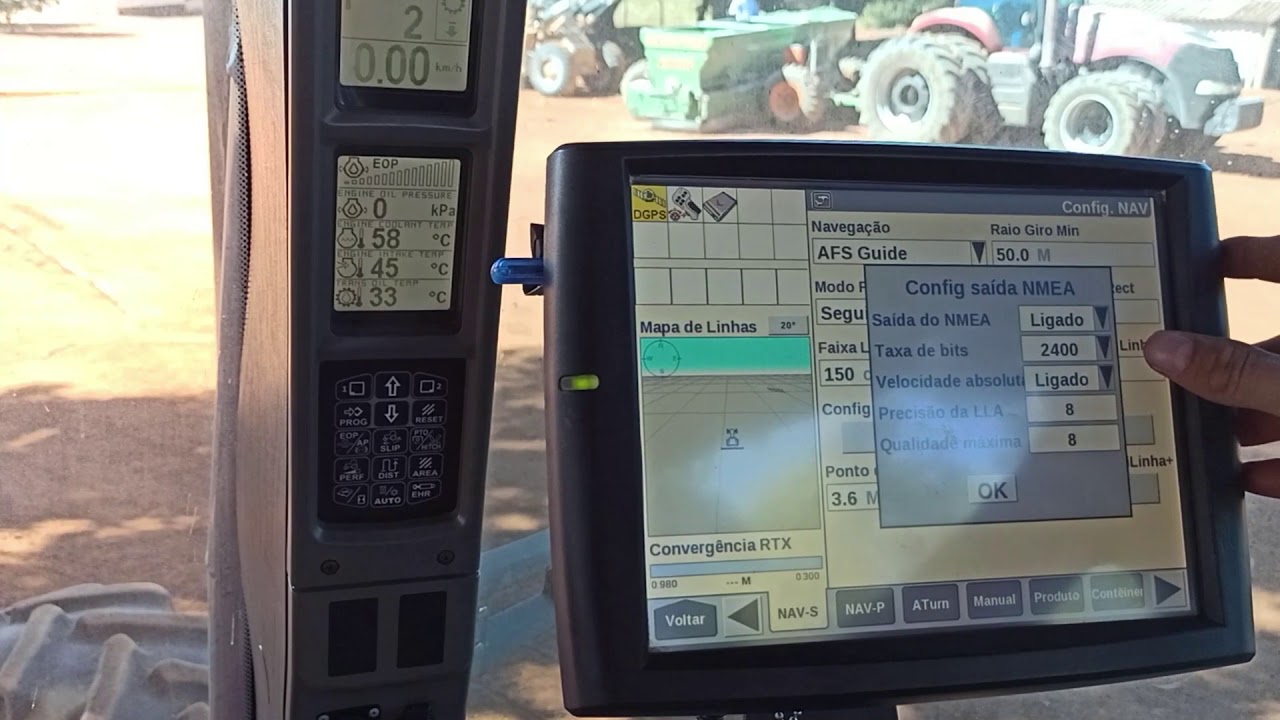 Como habilitar Saída de sinal GPS do controlador PRO 700 CASE IH.
