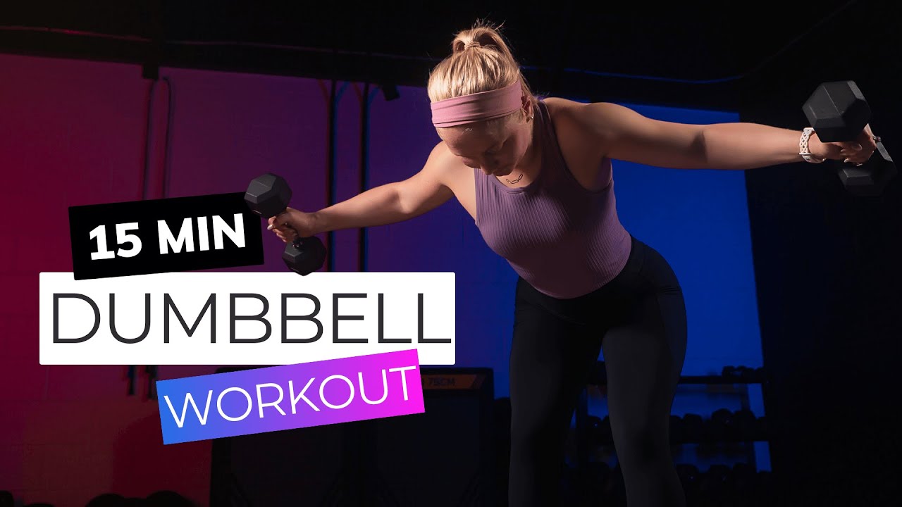 Укрепление мышц верхней части тела за 15 минут | Тренировка с гантелями дома