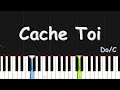 Athoms - Cache Toi | EASY PIANO TUTORIAL BY Extreme Midi