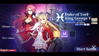 Azur Lane March Hard Extreme Challenge { Duke of York / King George V Pisces } First Try Test