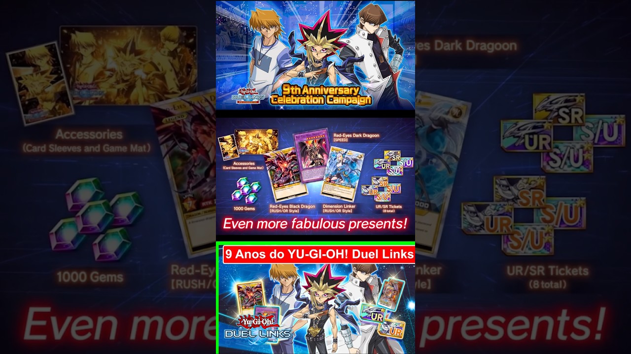 YU-GI-OH! Duel Links 9th Anniversary Celebration: Como Aproveitar 100% do Evento