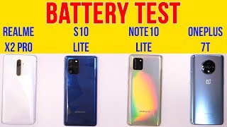 Samsung S10 Lite vs Note10 Lite, OnePlus 7T, X2 Pro: Battery Drain Test | Charging Test [Hindi]
