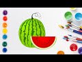 How  to draw watermelon