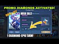PROMO DIAMONDS ACTIVATED! 1 DIAMOND EPIC SKIN EVENT 2024 MOBILE LEGENDS BANG BANG
